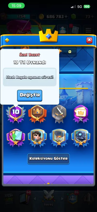 +10 yıllık royale hesaım satılıktır