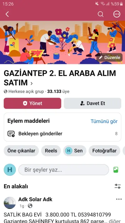 Gaziantep 2.el araba alım satım grubu